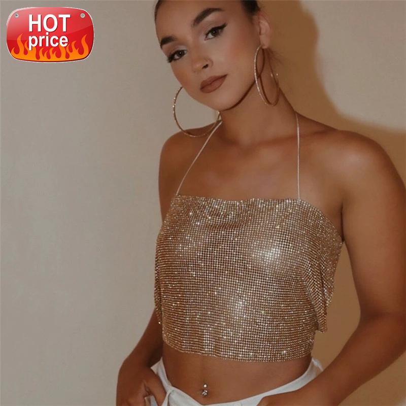 Sexy Full Crystal Diamond Crop Tops Deep V Neck Backless Halter Tank Summer Beach Party Bralette Cropped Women Tank Tops #8h7V, White
Sexy Full Crystal Diamond Crop Tops Deep V Neck Backless Halter Tank Summer Beach Party Bralette Cropped Women Tank Tops #8h7V, White