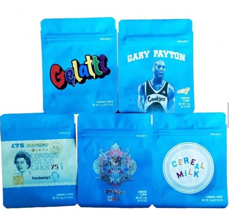 3.5 Grams Cookies Bag Packaging Bags Smell Proof Childproof California Cheetah Piss Gelatti Gary Payton London Pound Cake Cerea Milk
3.5 Grams Cookies Bag Packaging Bags Smell Proof Childproof California Cheetah Piss Gelatti Gary Payton London Pound Cake Cerea Milk