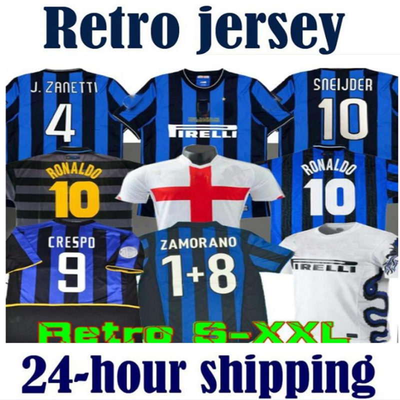 Retro version 2009 2010 MILITO SNEIJDER ZANETTI Soccer jersey Pizarro Football 1997 1998 97 98 99 Djorkaeff Baggio RONALDO Inter 02 03, 0203 away
Retro version 2009 2010 MILITO SNEIJDER ZANETTI Soccer jersey Pizarro Football 1997 1998 97 98 99 Djorkaeff Baggio RONALDO Inter 02 03, 0203 away
