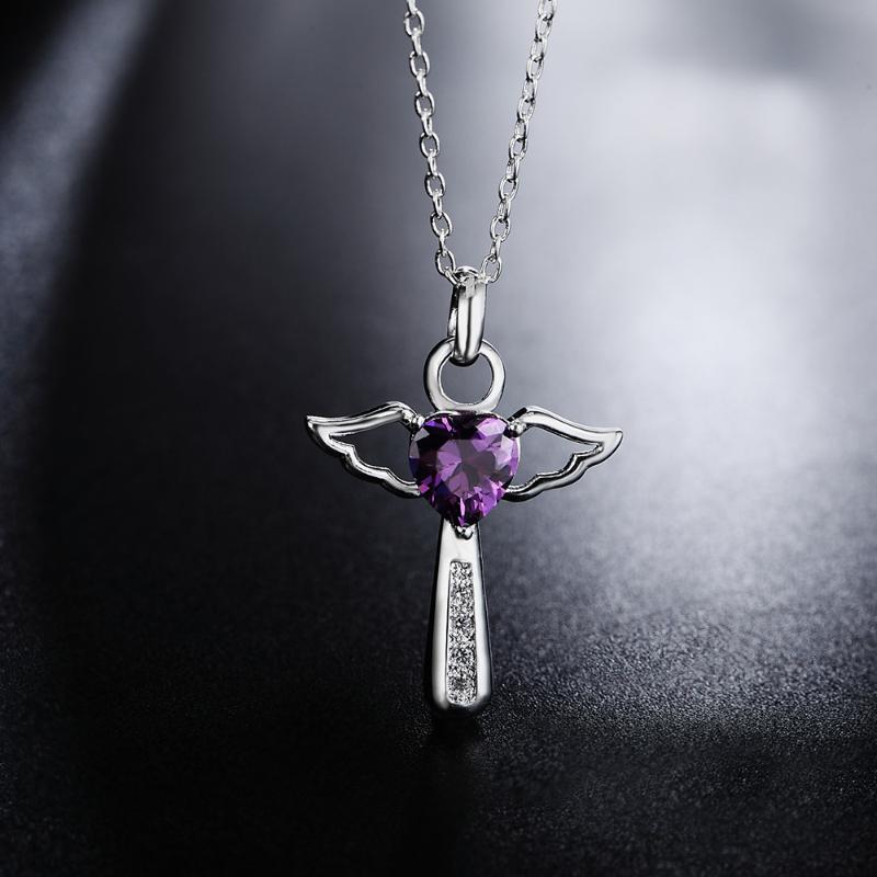 2020 Hot Sale Silver Color Angel Heart Pendant Necklace with Zircon Fashion Woman Jewelry Best Gift Drop Shipping
2020 Hot Sale Silver Color Angel Heart Pendant Necklace with Zircon Fashion Woman Jewelry Best Gift Drop Shipping