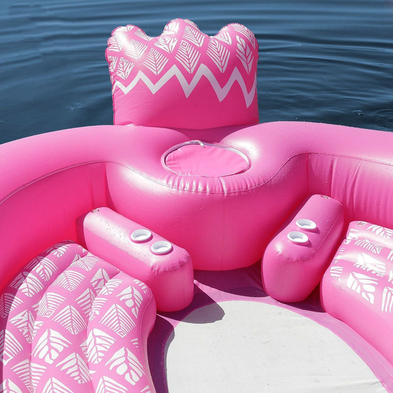 67 Person Inflatable Giant Pink Flamingo Pool Float Large Lake Float Inflatable Float Island Water Toys Pool Fun Raft