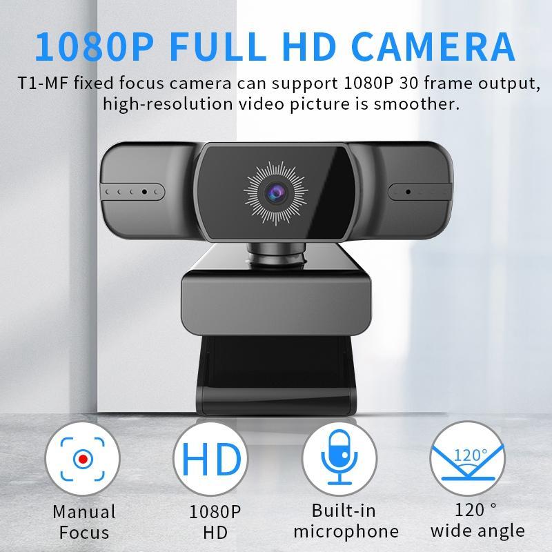 USB HD 1080P Webcam Built in Double Microphone 2MP AF AutoFocus 120 Degree Wide Angle for Youtube Streaming PC Laptop1
USB HD 1080P Webcam Built in Double Microphone 2MP AF AutoFocus 120 Degree Wide Angle for Youtube Streaming PC Laptop1