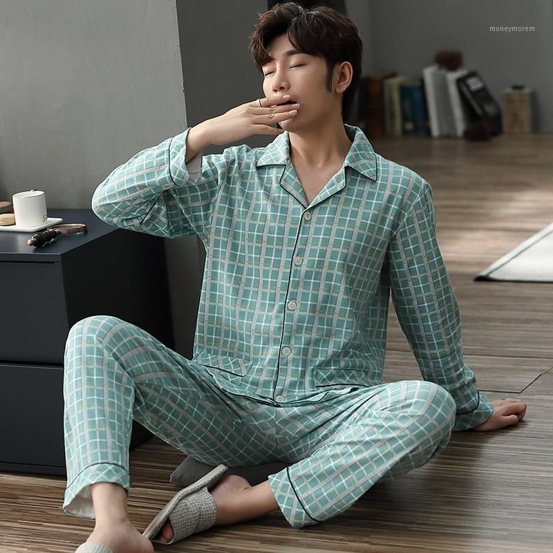 Autumn New Sleepwear Male Negligee Sets Men Pajamas Suit Loose Sleepwear Cotton Printed ShirtandPants Home Wear Pyjamas1, Gray f
Autumn New Sleepwear Male Negligee Sets Men Pajamas Suit Loose Sleepwear Cotton Printed ShirtandPants Home Wear Pyjamas1, Gray f