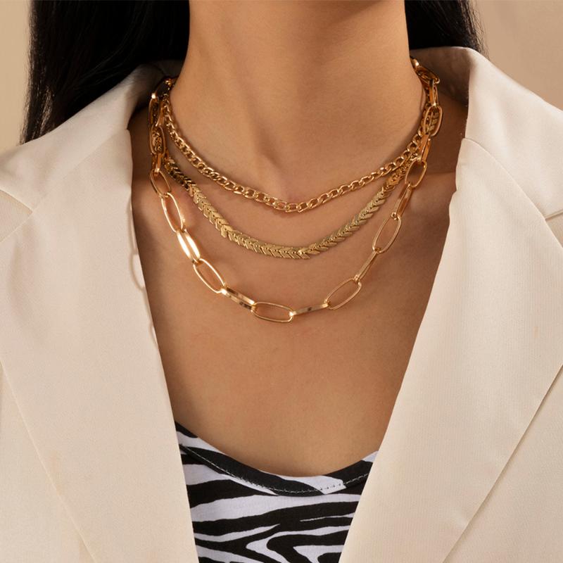 Lacteo 3 Pcs/Set 2021 Trendy Fashion Cross Chain Choker Necklace For Women Punk Multilayer Aluminum Chain Necklace Jewelry
Lacteo 3 Pcs/Set 2021 Trendy Fashion Cross Chain Choker Necklace For Women Punk Multilayer Aluminum Chain Necklace Jewelry