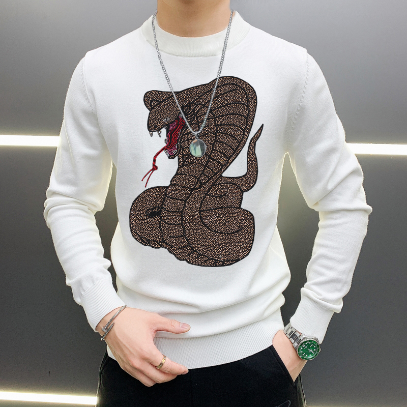 2021 European Pullover Hot Diamond Snake Men's Sweater Trendy Personality Autumn and Winter Base Clothing, As shown asian size
2021 European Pullover Hot Diamond Snake Men's Sweater Trendy Personality Autumn and Winter Base Clothing, As shown asian size