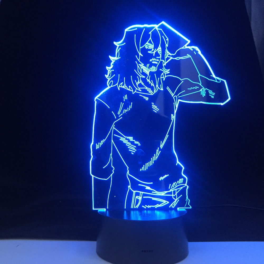 SHOTA AIZAWA MY HERO ACADEMIA 3D Acrylic LED Night Light 7 Color Change Touch Desk Table Lamp Kids Christmas Gift