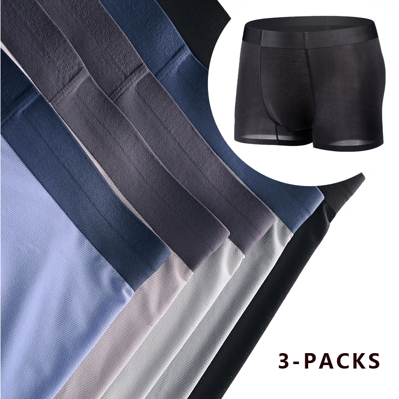 2021 New 3 Packs Seamless Men's Underwear, Light Ice, Breathable Mesh, Sexy Will See Male Boxers xxxl Gay 4p83, Green
2021 New 3 Packs Seamless Men's Underwear, Light Ice, Breathable Mesh, Sexy Will See Male Boxers xxxl Gay 4p83, Green