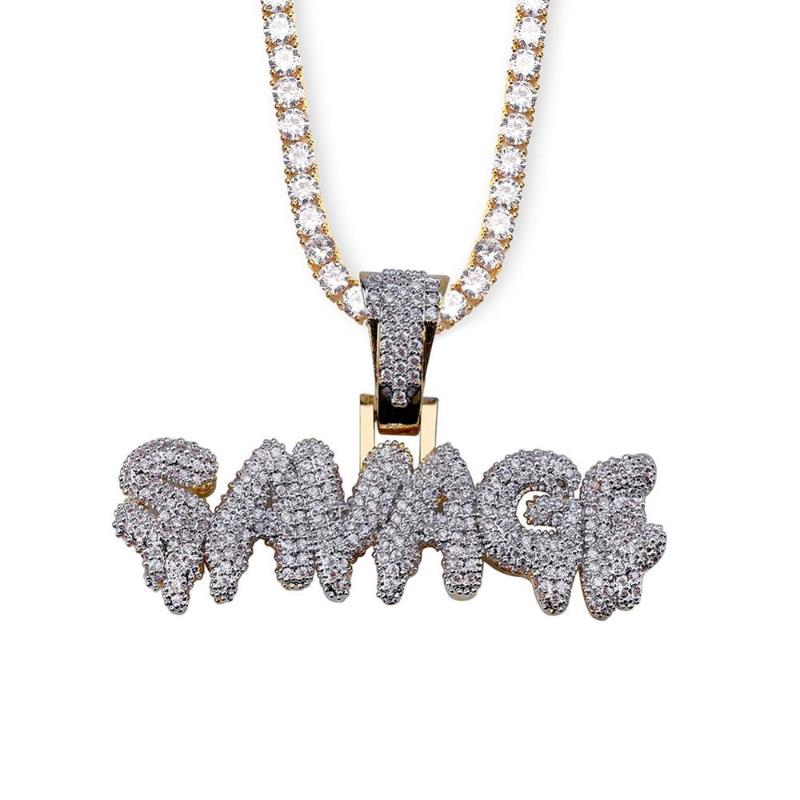Hip-Hop Alphabet Necklace European And American Explosion Models Personality Rap 21 SAVAGE Item Pendant Full Zircon Necklace ZKK
Hip-Hop Alphabet Necklace European And American Explosion Models Personality Rap 21 SAVAGE Item Pendant Full Zircon Necklace ZKK