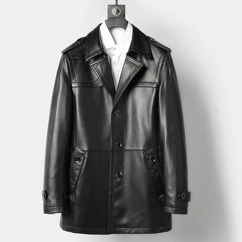 Tcyeek Men's Leather Jacket Spring Autumn Genuine Leather Jackets Men 100% Real Sheepskin Coat Blazer Slim Veste Cuir Homme 50801, Black
Tcyeek Men's Leather Jacket Spring Autumn Genuine Leather Jackets Men 100% Real Sheepskin Coat Blazer Slim Veste Cuir Homme 50801, Black