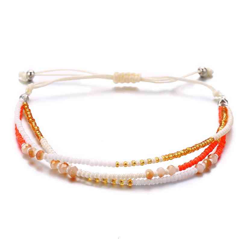 Bohemian Handmade Seed Bead Elastic Bracelet Fashion Design Frirendship Women Gift Party Accessories