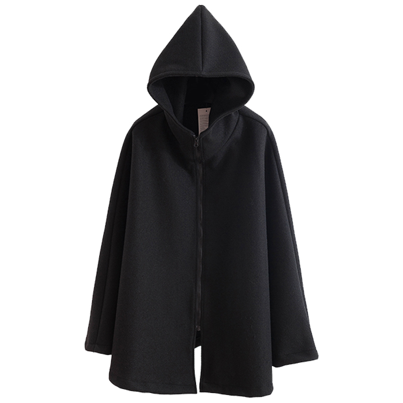 M-4XL woolen cape coat men's bat-type autumn and winter hooded coat men's hoodie coat men's woolen cape cape 201222