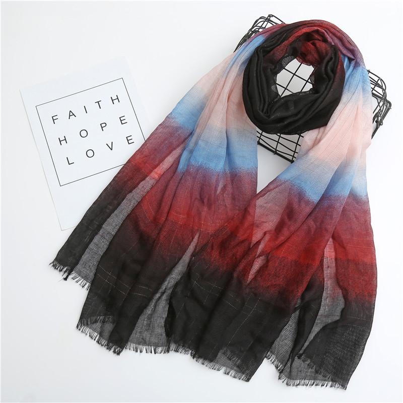 Scarves Summer Thin Gradient Color Scarf Travel Holiday Sunshade Shawl Dual-use Muslim Headscarf Hollow Mesh
Scarves Summer Thin Gradient Color Scarf Travel Holiday Sunshade Shawl Dual-use Muslim Headscarf Hollow Mesh