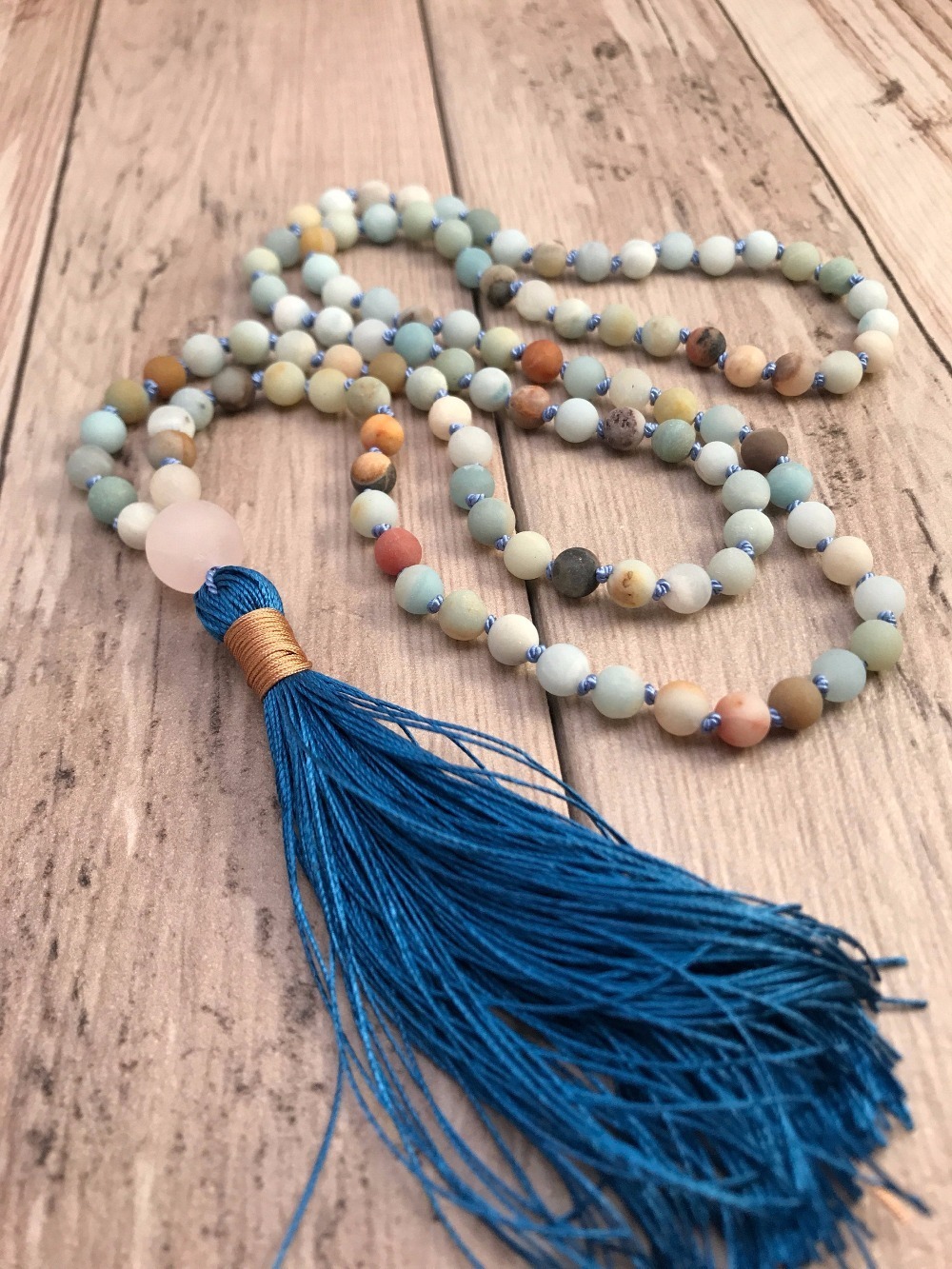 108 Mala Bead Necklace ite Knotted Necklace Tassel Necklaces Yoga Mala meditation Beads Mens Jewelry Prayer Necklaces 201013