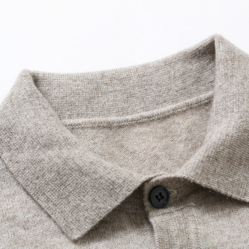 100% Cashmere Knitted Sweaters Man Winter Autumn Polo Collar Full Sleeve Jumpers Male Pure Pashmina Knitwear Pullovers 201026