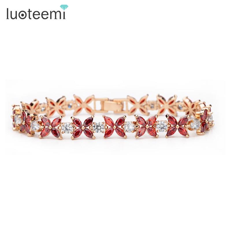 LUOTEEMI Factory Wholesale 2-Colors Luxury Red Cubic Zirconia Stone Lucky Clover Bracelets & Bangles for Women Jewelry
LUOTEEMI Factory Wholesale 2-Colors Luxury Red Cubic Zirconia Stone Lucky Clover Bracelets & Bangles for Women Jewelry
