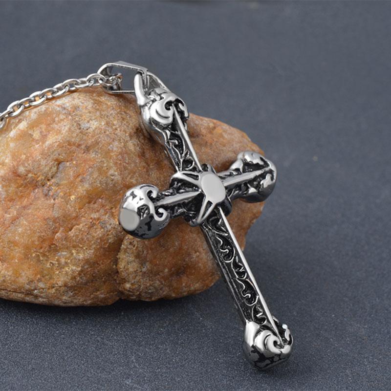 Mens Cross Necklace Stainless Steel Pendant Long Link Chain Necklaces Silver Color Necklace man gothic erkek kolye Jewellery
Mens Cross Necklace Stainless Steel Pendant Long Link Chain Necklaces Silver Color Necklace man gothic erkek kolye Jewellery