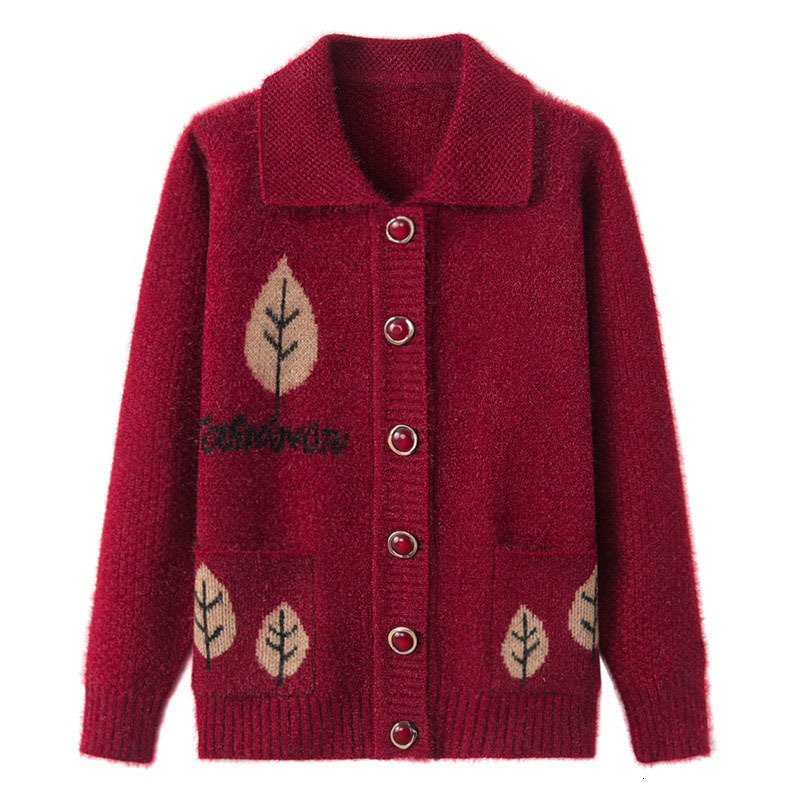 Female Middle-aged Elderly Autumn Winter Warm Jumper 60/70-year-old Grandmother Cardigan Sweater Knitted or Crocheted Acwa, Purple
Female Middle-aged Elderly Autumn Winter Warm Jumper 60/70-year-old Grandmother Cardigan Sweater Knitted or Crocheted Acwa, Purple