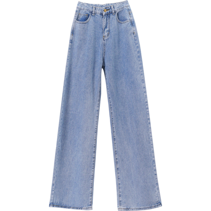 Women Jeans Pants Leisure Loose High Waist Vintage wide leg jeans Women Jean Korean Style All-match Simple Full-length 201105