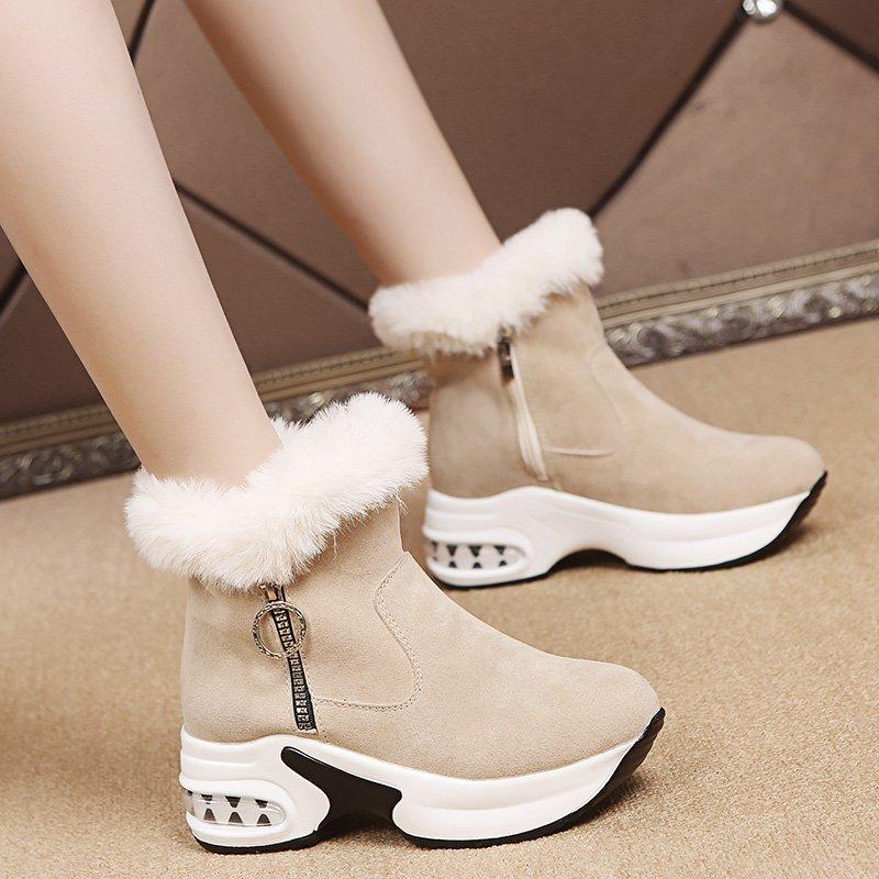 Dropshipping Fashion Zipper Warm Plush Thick Bottom Fur Sneakers Women Botas Winter Boots Female Faux Suede Platform Snow Boots, Beige
Dropshipping Fashion Zipper Warm Plush Thick Bottom Fur Sneakers Women Botas Winter Boots Female Faux Suede Platform Snow Boots, Beige