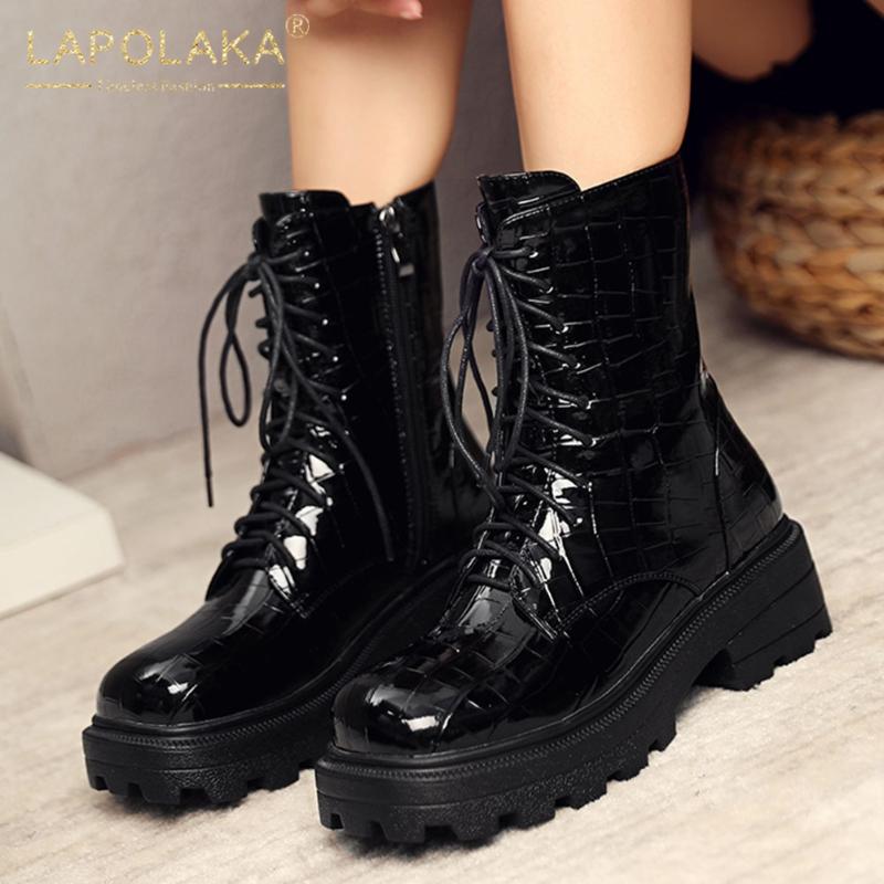 Lapolaka 2020 New Arrivals Platform Ankle Boots Woman Shoes Zip Up Comfortable Fashioin INS High Quality Motorcycle Boots, Black
Lapolaka 2020 New Arrivals Platform Ankle Boots Woman Shoes Zip Up Comfortable Fashioin INS High Quality Motorcycle Boots, Black
