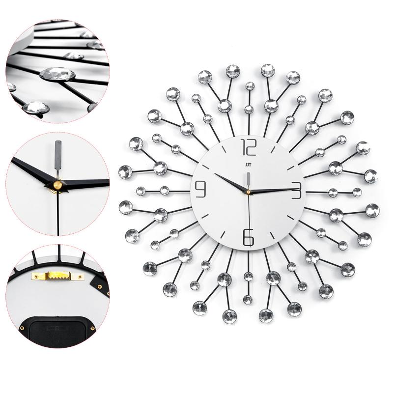 49cm Vintage Metal Art Wall Clock Luxury Diamond Large Wall Watch Orologio Da Parete Clock Morden Design Home Living Room Decor
49cm Vintage Metal Art Wall Clock Luxury Diamond Large Wall Watch Orologio Da Parete Clock Morden Design Home Living Room Decor