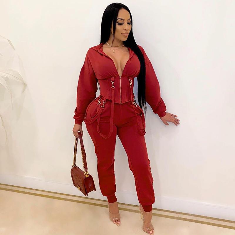 Solid Patchwork Sporty 2 Piece Sets V-neck Zipper Lounge Wear Long Sleeve Autumn Female Matching Set Women Jogging Suit, Red
Solid Patchwork Sporty 2 Piece Sets V-neck Zipper Lounge Wear Long Sleeve Autumn Female Matching Set Women Jogging Suit, Red