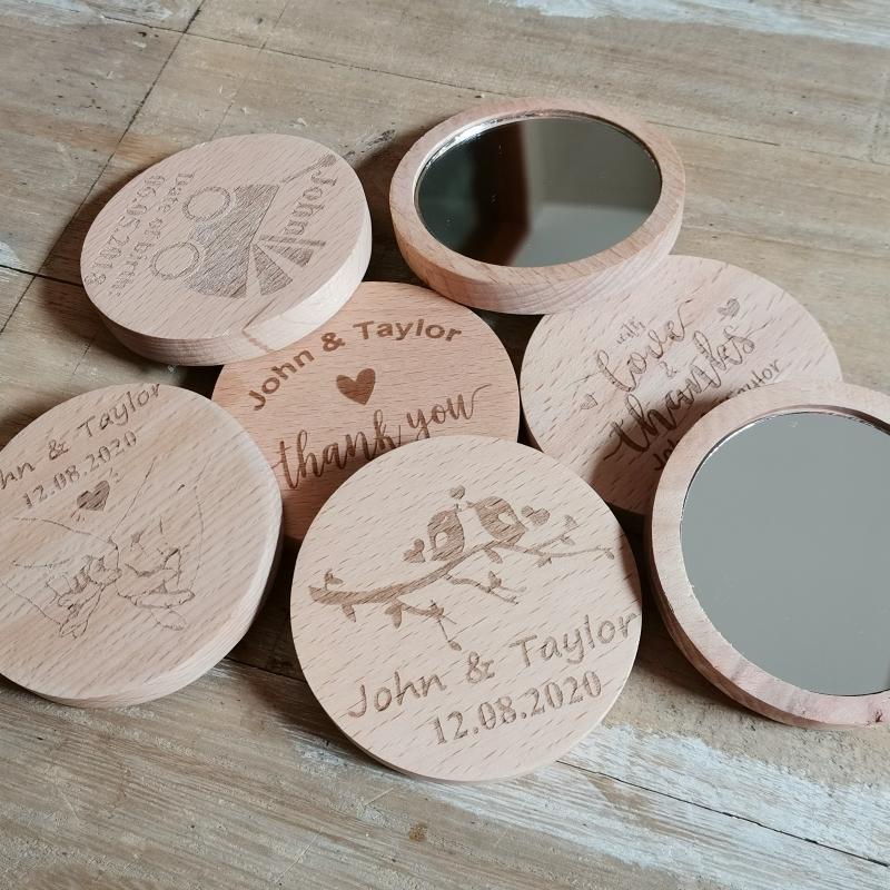 Personalized Natural Wooden Mirror Wedding favor gifts Baby shower gifts Birthday Party Favor for guest
Personalized Natural Wooden Mirror Wedding favor gifts Baby shower gifts Birthday Party Favor for guest