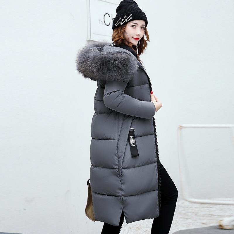 Women's coat lengthened and thickened winter warm cotton padded jacket with hood, Black
Women's coat lengthened and thickened winter warm cotton padded jacket with hood, Black