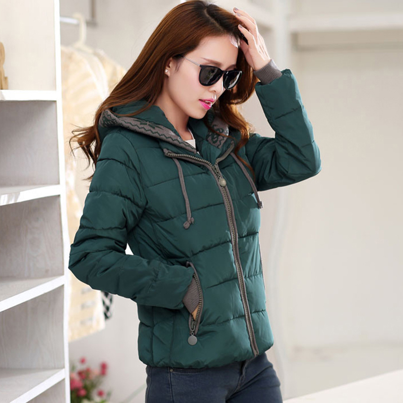 Winter Jacket Women Hooded Slim Cotton Padded Female Short Coat Ladies Parka Chaqueta Mujer Invierno 201125