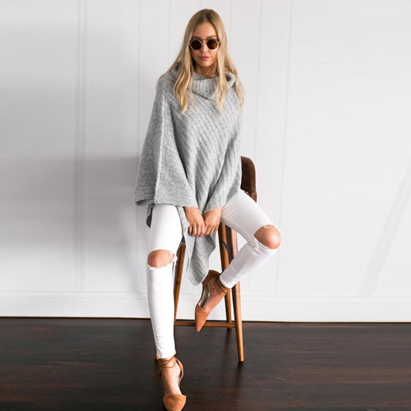 Women Autumn and Winter Long Sleeve High Collar Solid Color Knitting Fashion Long Sweater Shawl Pullover Khaki Gray
Women Autumn and Winter Long Sleeve High Collar Solid Color Knitting Fashion Long Sweater Shawl Pullover Khaki Gray