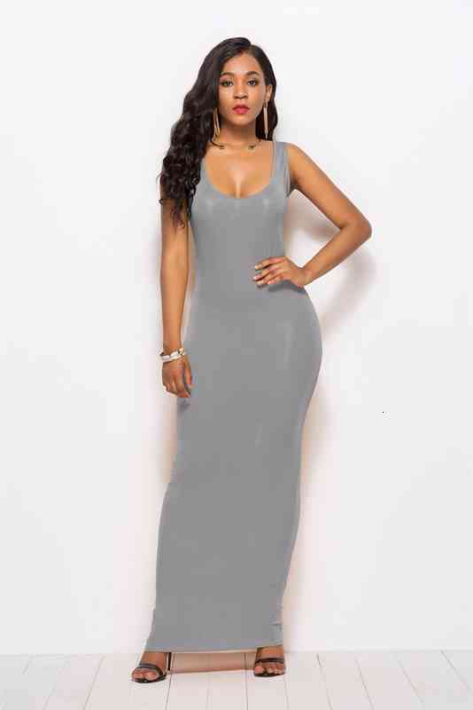 High Stretch Tank Robe Spring Summer Thin Long Dress Vestidos Elegant Women Sexy Dress Sleeveless Slim Maxi, Black;gray
High Stretch Tank Robe Spring Summer Thin Long Dress Vestidos Elegant Women Sexy Dress Sleeveless Slim Maxi, Black;gray