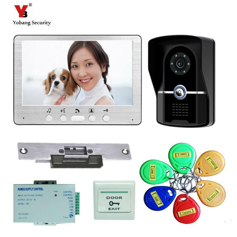 Yobang Security 7-inch video Intercom door phone with Electric Lock RFID keyfobs Camera Intercom Doorbell phone Viewer For Home
Yobang Security 7-inch video Intercom door phone with Electric Lock RFID keyfobs Camera Intercom Doorbell phone Viewer For Home