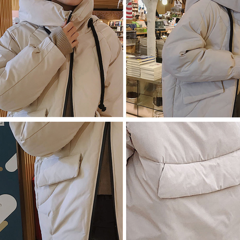 women Korean style solid long parkas stand collar hooded new arrival winter jacket outwear casual thick warm ladies coats 201031