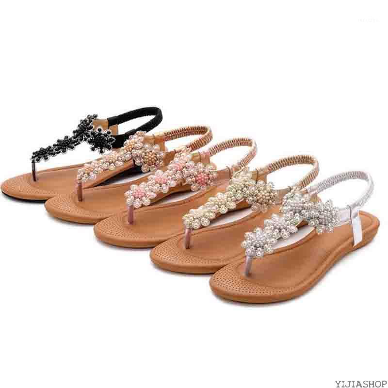 New Bohemian sandals summer diamond string pearl ethnic flat sandals pinch herringbone ladies fashion shoes1, Brown
New Bohemian sandals summer diamond string pearl ethnic flat sandals pinch herringbone ladies fashion shoes1, Brown