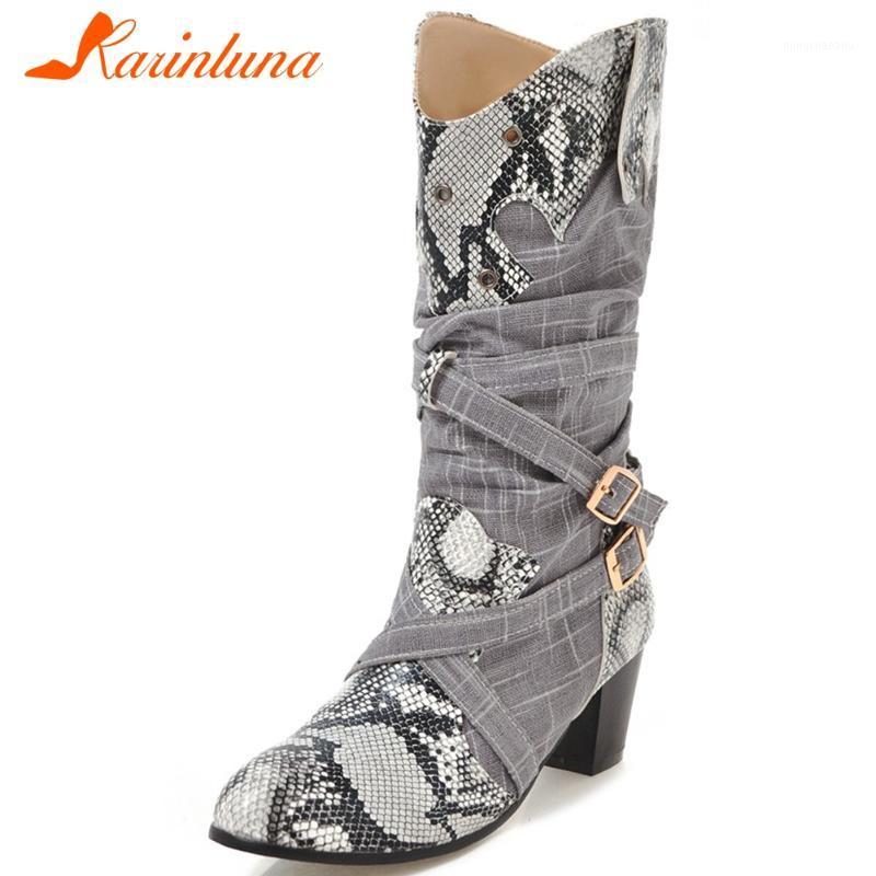 KARIN Fashion Lady Buckle Belt High Heels Boots Snake Print Mid-Calf Boots Women Pointed Toe Shoes Woman1, Beige
KARIN Fashion Lady Buckle Belt High Heels Boots Snake Print Mid-Calf Boots Women Pointed Toe Shoes Woman1, Beige