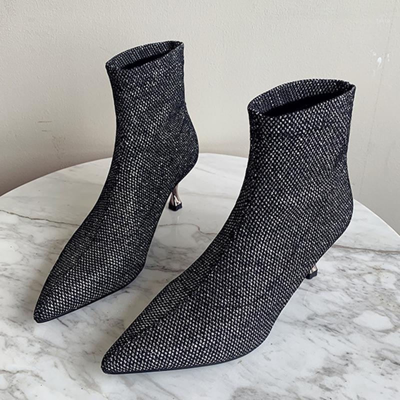 Winter Sequined Stiletto Heels Square High Heel Ankle Boots High Heel Pumps Pointed Toe Boots Ladies women's Socks Autumn1, Black
Winter Sequined Stiletto Heels Square High Heel Ankle Boots High Heel Pumps Pointed Toe Boots Ladies women's Socks Autumn1, Black