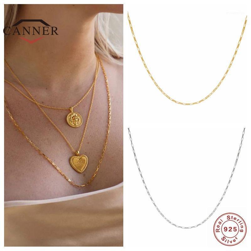 CANNER 925 Sterling Silver Fashion Ins Exquisite Paper Clip chain Necklace for Women Choker Necklaces Fine Jewelry Collares1
CANNER 925 Sterling Silver Fashion Ins Exquisite Paper Clip chain Necklace for Women Choker Necklaces Fine Jewelry Collares1