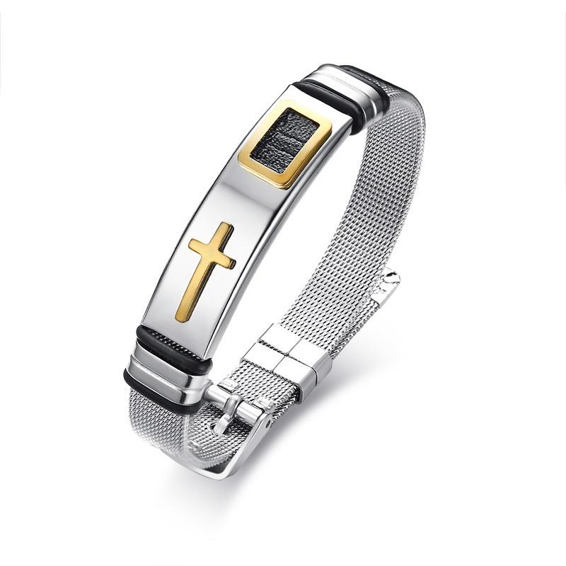 MIQIAO Stainless Steel Cross Watch Band Bracelet for Men Boys Fashion Korean Style Wrist Arm Band Friends Gift Jewellry Boho Kpo
MIQIAO Stainless Steel Cross Watch Band Bracelet for Men Boys Fashion Korean Style Wrist Arm Band Friends Gift Jewellry Boho Kpo