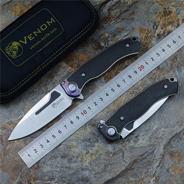 Kevin john Folding knife VENOM BONE DOCTOR ball bearing Pocket knives M390 Titanium handle outdoor knifes camping hunting survival knife edc
Kevin john Folding knife VENOM BONE DOCTOR ball bearing Pocket knives M390 Titanium handle outdoor knifes camping hunting survival knife edc