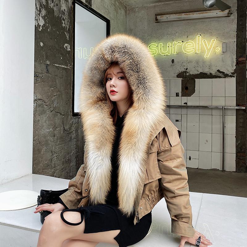 Hooded Real Collar Fur Coats High Street Wool Female Jacket Warm Women Women' Clothing Mujer Parkas Zjt915, Creamy-white baihu
Hooded Real Collar Fur Coats High Street Wool Female Jacket Warm Women Women' Clothing Mujer Parkas Zjt915, Creamy-white baihu