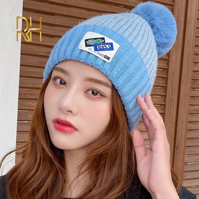 Winter Warm Female Fur Pom Poms hat Spring Hat For Women Girl 's Knitted Beanies Cap Thick Women Skullies Beanies RH, Black
Winter Warm Female Fur Pom Poms hat Spring Hat For Women Girl 's Knitted Beanies Cap Thick Women Skullies Beanies RH, Black