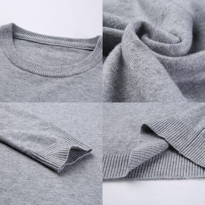 TFETTERS Spring Autumn Knitted Men Long Sleeve O-Neck Sweater for Man Solid Color Gray Slim Sweaters Oversize M-4XL 201211