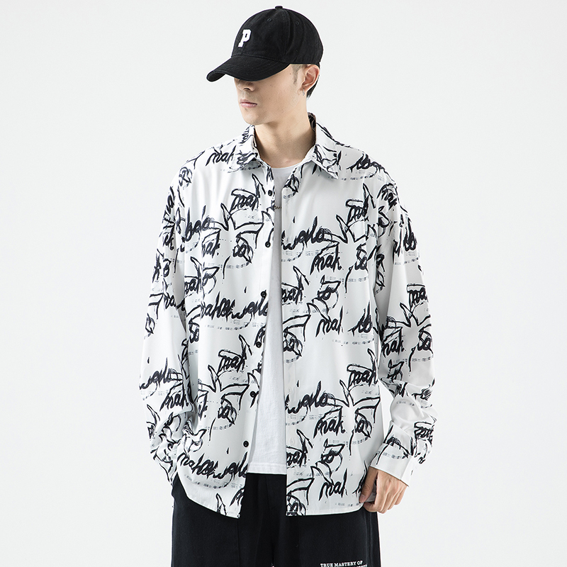 2021 Brand Spring Autumn Long Sleeves New Flannel Collar Black Korea Style Print Shirt for Men's Clothes Rpxc, Hc20390 2
2021 Brand Spring Autumn Long Sleeves New Flannel Collar Black Korea Style Print Shirt for Men's Clothes Rpxc, Hc20390 2