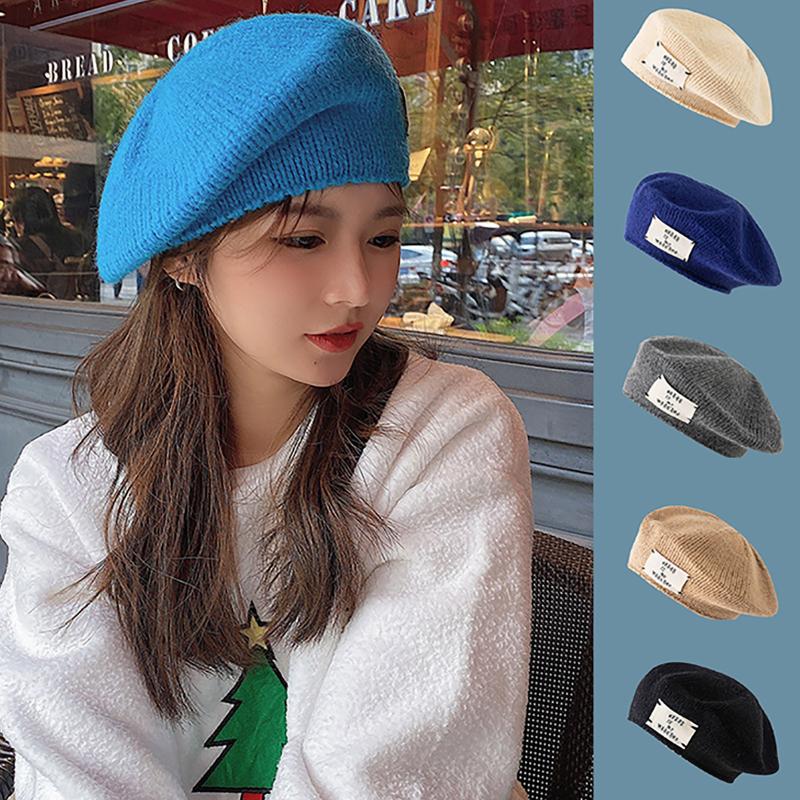Winter Fashion Hat Knitted Knitting Beret Warm Hat Polychromatic Leisure Beret Fashion solid color warm casual ladies, Black
Winter Fashion Hat Knitted Knitting Beret Warm Hat Polychromatic Leisure Beret Fashion solid color warm casual ladies, Black