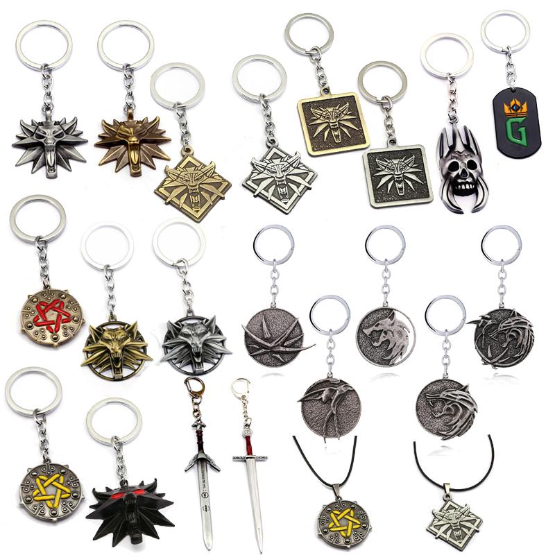 Keychains Game Wild Hunt Keychain Wolf Head Logo Alloy Pendant Geralt Vintage Key Chains Bag Car Holder Men Jewelry Gifts Llaveros
Keychains Game Wild Hunt Keychain Wolf Head Logo Alloy Pendant Geralt Vintage Key Chains Bag Car Holder Men Jewelry Gifts Llaveros
