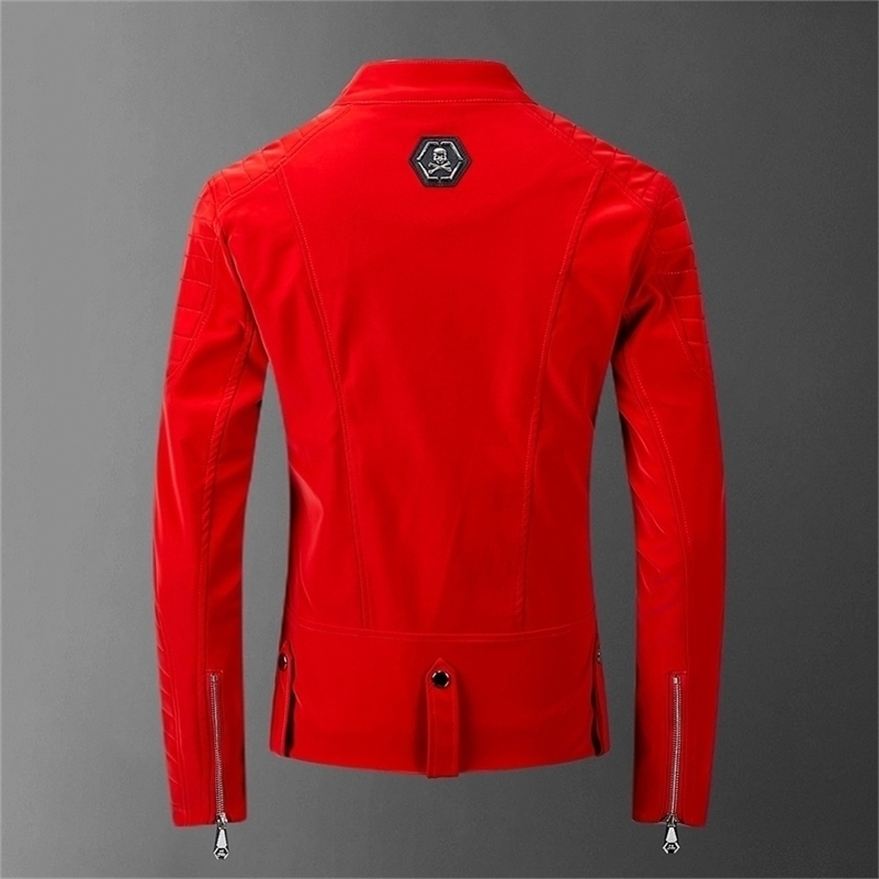 Skull Bonded Leather Red Jackets Men High Street Style Turn-down Neck Streetwear Mens Jackets and Coats Casacas Para Hombre 201116, Black
Skull Bonded Leather Red Jackets Men High Street Style Turn-down Neck Streetwear Mens Jackets and Coats Casacas Para Hombre 201116, Black