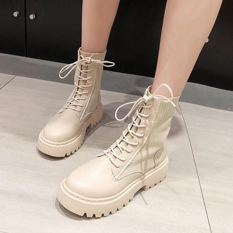 Women Mid Calf Boots Woman British Style Boots Lace Up Autumn Winter PU Leather Warm Shoes Women's Thick Bottom Shoes Plus Size, Beige
Women Mid Calf Boots Woman British Style Boots Lace Up Autumn Winter PU Leather Warm Shoes Women's Thick Bottom Shoes Plus Size, Beige