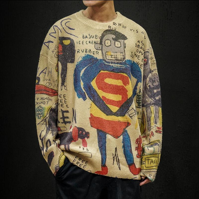Autumn Japanese retro personalized printed sweater men's fashion label loose bottoming shirt fat oversized T-shirt
Autumn Japanese retro personalized printed sweater men's fashion label loose bottoming shirt fat oversized T-shirt