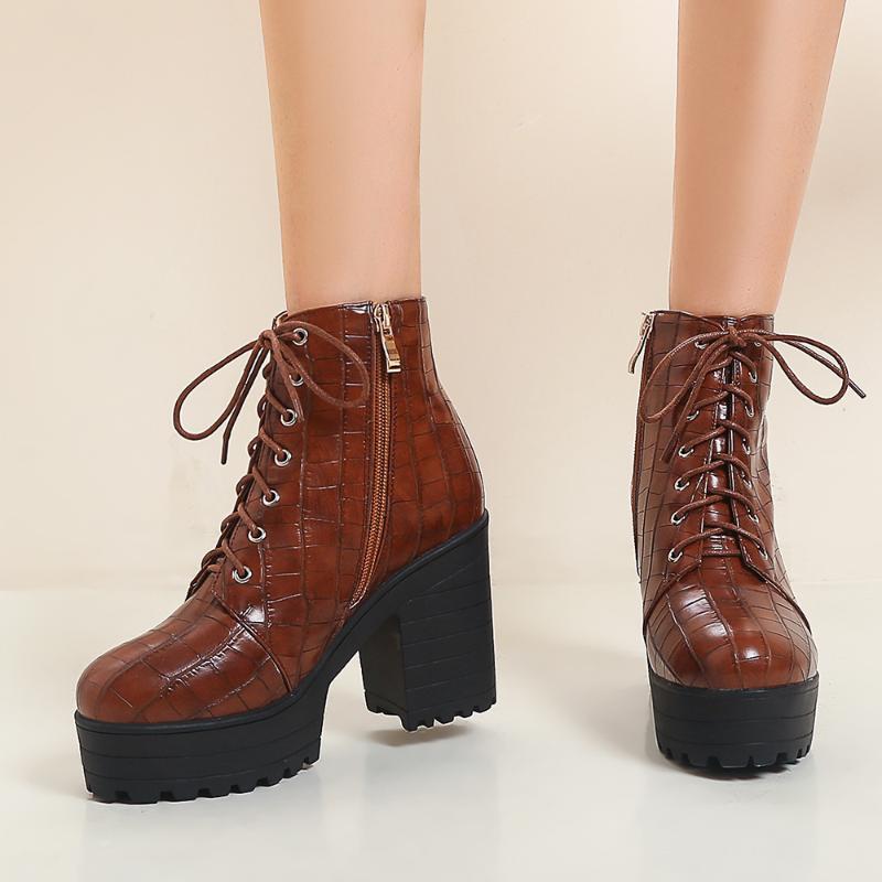 Kickway 2021 New Women's Ankle High Chunky Heels Platform Booties Round Toe Stone Pattern Ankle Short Thick Boots For Winter 43, Black
Kickway 2021 New Women's Ankle High Chunky Heels Platform Booties Round Toe Stone Pattern Ankle Short Thick Boots For Winter 43, Black