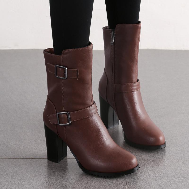 AIWEIYi New Sexy Black Brown Women Ankle Boots Round Toe Chunky High Heels Boots Women Pumps Female Sexy Stiletto
AIWEIYi New Sexy Black Brown Women Ankle Boots Round Toe Chunky High Heels Boots Women Pumps Female Sexy Stiletto